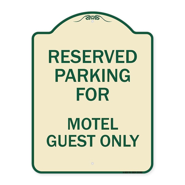 Signmission Parking Reserved for Motel Guest Heavy-Gauge Aluminum Architectural Sign, 24" x 18", TG-1824-23382 A-DES-TG-1824-23382 - main